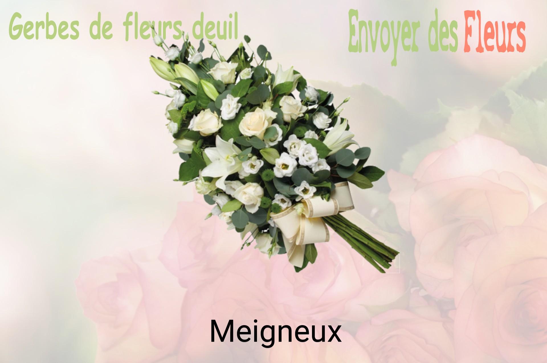 Gerbe de fleurs de deuil livrée à Meigneux